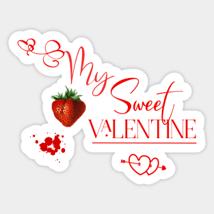 Sweet Valentine with Strawberry Fruit Sticker